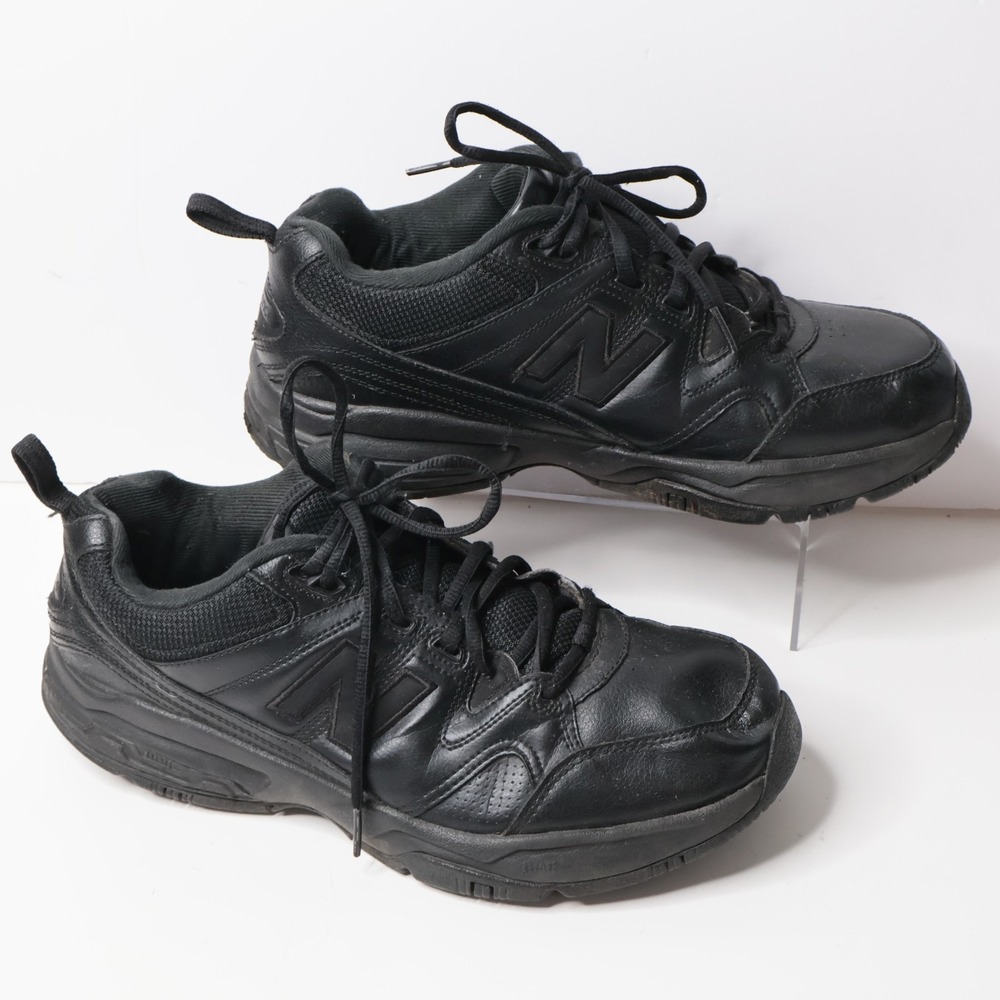 New Balance 608 Mens 8.5 4E Extra Wide Black Leather Training Shoes - Picture 1 of 6